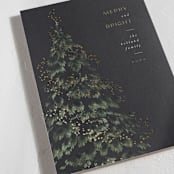 "Winter Sparkle" - Holiday Cards in Coal by Leah Bisch - Detail