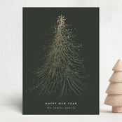 "Frosted Tree" - Holiday Cards in Pine by Leah Bisch - Front