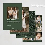 "Frosted Tree" - Holiday Cards in Pine by Leah Bisch - Back of Card Options