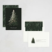 "Frosted Tree" - Holiday Cards in Pine by Leah Bisch - Assembled