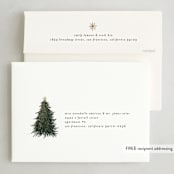 "Frosted Tree" - Holiday Cards in Pine by Leah Bisch - FREE Recipient Addressing