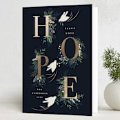 "Hope" - Holiday Cards in Winter by Susan Moyal - Folded Card