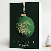 "vintage bauble" - Holiday Cards in Emerald by silverscreen studio - Folded Card