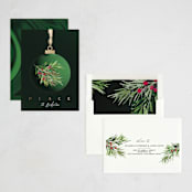"vintage bauble" - Holiday Cards in Emerald by silverscreen studio - Assembled