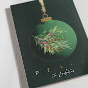 "vintage bauble" - Holiday Cards in Emerald by silverscreen studio - Detail