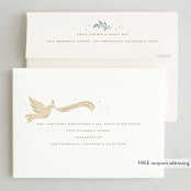 "Botanical Peace on Earth" - Holiday Cards in Blue Spruce by Erin German - FREE Recipient Addressing