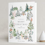 "Christmas Arboretum" - Holiday Cards in Wreath by Petra Kern - Folded Card