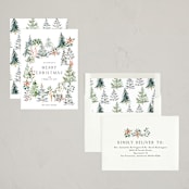 "Christmas Arboretum" - Holiday Cards in Wreath by Petra Kern - Assembled