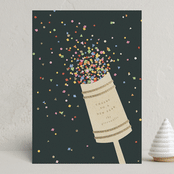"confetti popper" - Holiday Cards in Midnight by Ellen Schlegelmilch - Front