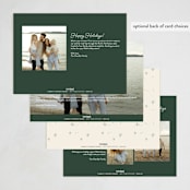 "Merry & Bright Stars" - Holiday Cards in Evergreen by Hannah Williams - Back of Card Options
