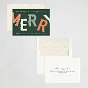"Merry & Bright Stars" - Holiday Cards in Evergreen by Hannah Williams - Assembled