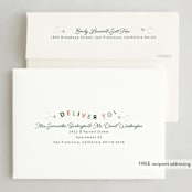 "Merry & Bright Stars" - Holiday Cards in Evergreen by Hannah Williams - FREE Recipient Addressing