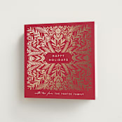 "Shining Tile" - Holiday Cards in Poinsettia by Amy Kross - Folded Card