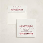 "Shining Tile" - Holiday Cards in Poinsettia by Amy Kross - FREE Recipient Addressing