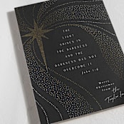 "A light shines" - Holiday Cards in Midnight by Alethea and Ruth - Detail