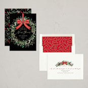 "Festive Holiday" - Holiday Cards in Holly Berry by Susan Moyal - Assembled