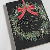 "Festive Holiday" - Holiday Cards in Holly Berry by Susan Moyal - Detail