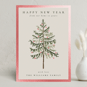 "Vintage Spruce" - Holiday Cards in Eggnog by Amy Kross - Front