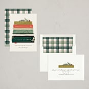 "Book Stack" - Holiday Cards in Holly Jolly by Kate Ahn - Assembled