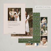 "Festive Tree" - Holiday Cards in Eggnog by Leah Bisch - Back of Card Options