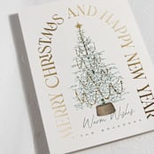 "Festive Tree" - Holiday Cards in Eggnog by Leah Bisch - Detail