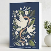 "Peace Dove Arch" - Holiday Cards in Night by Hannah Williams - Folded Card