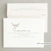"Gilded Angel" - Holiday Cards in Cloud by Teju Reval - FREE Recipient Addressing