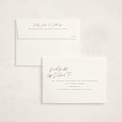 "Holiday Script" - Holiday Cards in Pine by Robert and Stella - FREE Recipient Addressing