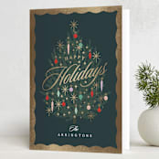 "retro glam" - Holiday Cards in Midnight by Kristie Kern - Folded Card