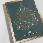 "retro glam" - Holiday Cards in Midnight by Kristie Kern - Detail