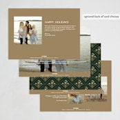"Paper Whites" - Holiday Cards in Pine by Amy Kross - Back of Card Options
