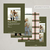 "Simple Sprig" - Holiday Cards in Toasted Almond by Kate Ahn - Back of Card Options