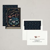 "The Night Before Christmas" - Holiday Cards in Coal by Paper Sun Studio - Assembled