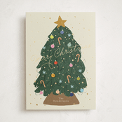 "Sparkle Tree" - Holiday Cards in Vanilla by Kelly Watkins - Front