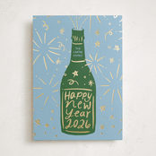 "Champagne Sparkle" - Holiday Cards in Marine by Inkblot Design - Front
