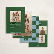 "Champagne Sparkle" - Holiday Cards in Marine by Inkblot Design - Back of Card Options