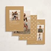 "Nativity Scene" - Holiday Cards in Honey by Teju Reval - Back of Card Options
