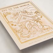 "Nativity Scene" - Holiday Cards in Honey by Teju Reval - Detail