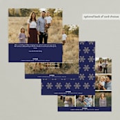 "Chic Snowflake" - Holiday Cards in Navy by Melissa Egan of Pistols - Back of Card