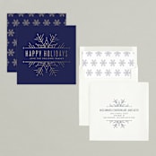 "Chic Snowflake" - Holiday Cards in Navy by Melissa Egan of Pistols - Assembled