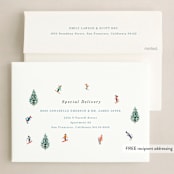 "Snow Fun" - Holiday Cards in Snow by Elly - FREE Recipient Addressing