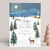 "Snowfall" - Holiday Cards in Night by Elly - Front