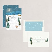 "Snowfall" - Holiday Cards in Night by Elly - Assembled