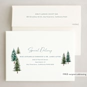 "Snowfall" - Holiday Cards in Night by Elly - FREE Recipient Addressing