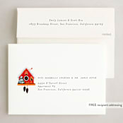 "Holiday cuckoo clock" - Holiday Cards in Cream by Alexandra Dzh - FREE Recipient Addressing