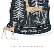 "Woodland" - Holiday Cards in Midnight by Jan Shepherd - Close-Up