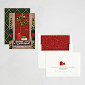 "Festive Doorstep" - Holiday Cards in Holly by Erin L. Wilson - Assembled