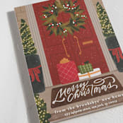 "Festive Doorstep" - Holiday Cards in Holly by Erin L. Wilson - Detail
