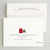 "Festive Doorstep" - Holiday Cards in Holly by Erin L. Wilson - FREE Recipient Addressing