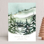 "Peaceful Nature" - Holiday Cards in Seafoam by Petra Kern - Front